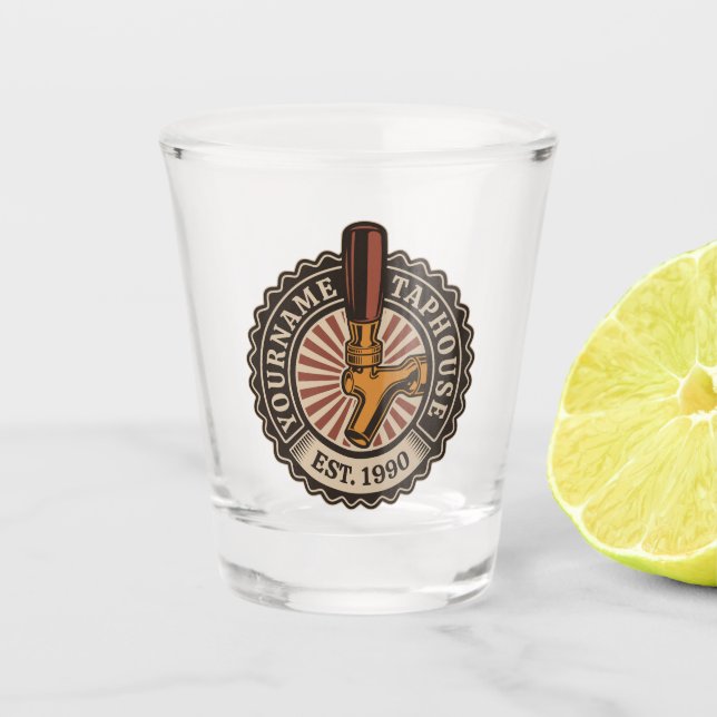 Vaso De Chupito NOMBRE Personalizado Craft Beer Taphouse Brewery B (Anverso)