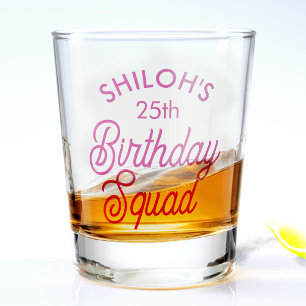 Vaso De Chupito Nombre personalizado Cumpleaños Equipo Fiesta