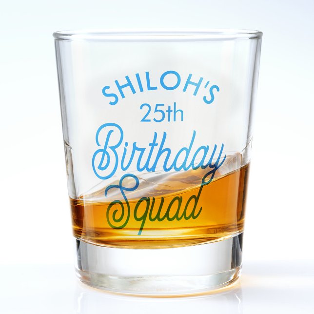 Vaso De Chupito Nombre personalizado Cumpleaños Squad Party (Subido por el creador)