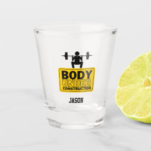 Vaso De Chupito Nombre personalizado de cuerpo bajo construcción
