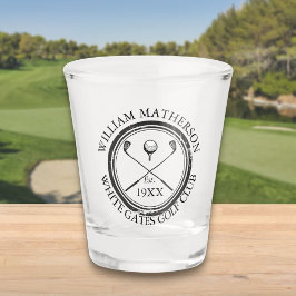 Vaso De Chupito Nombre personalizado del club de golf clásico