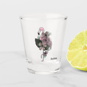 Vaso De Chupito Nombre personalizado flamenco rosa