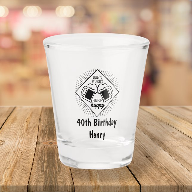 Vaso De Chupito Nombre personalizado Gracioso 40 cumpleaños (Subido por el creador)