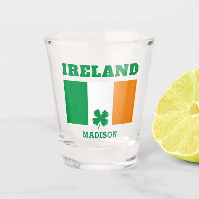 Vaso De Chupito Nombre personalizado Irlanda (Anverso)