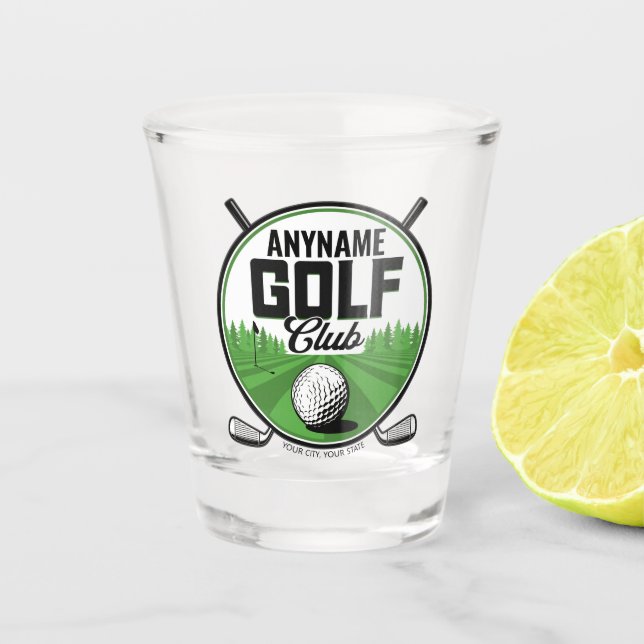 Vaso De Chupito NOMBRE Personalizado Jugador del Club de Golf Golf (Anverso)
