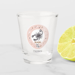 Vaso De Chupito Nombre personalizado Rótulo Zodiac Scorpio