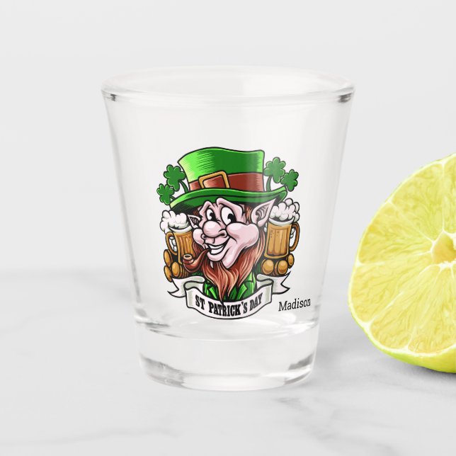 Vaso De Chupito Nombre personalizado St. Patrick's Day shot glass (Anverso)