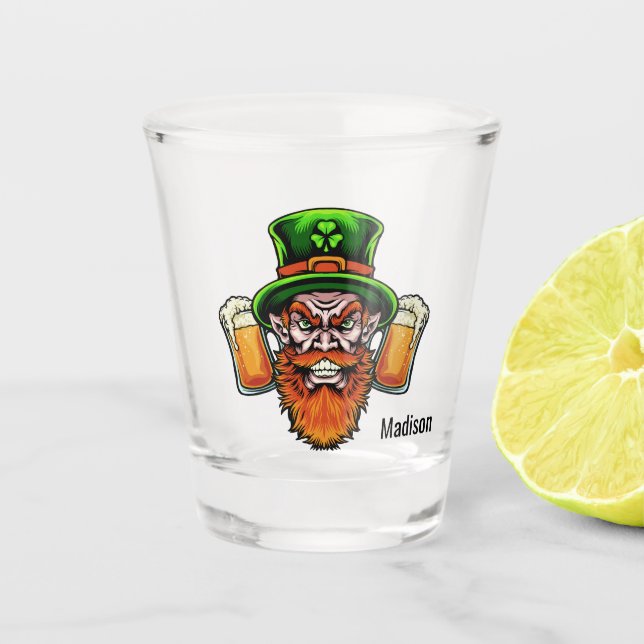 Vaso De Chupito Nombre personalizado St. Patrick's Day shot glass (Anverso)