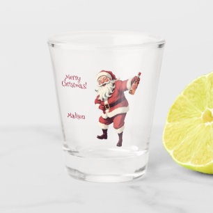 Vaso De Chupito Nombre personalizado y texto divertidos Santa borr