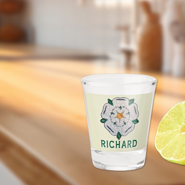 Vaso De Chupito Nombre, Quilled Yorkshire White Rose, (Subido por el creador)