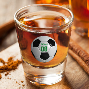 Vaso De Chupito Nombre y Número de Fútbol Personalizado