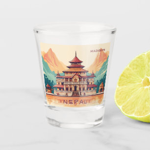 Vaso De Chupito Nombre y texto personalizados Nepal