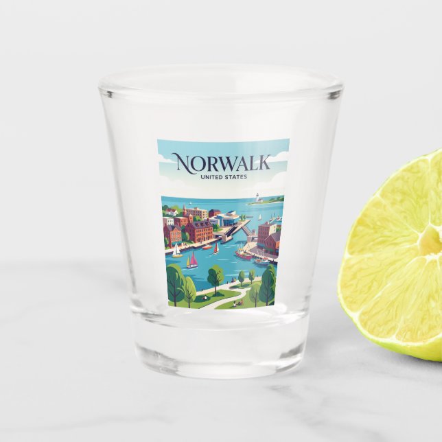 Vaso De Chupito Norwalk Connecticut (Anverso)