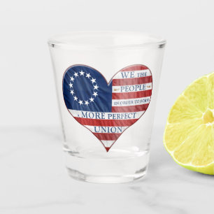 Vaso De Chupito Nosotros, el pueblo, el corazón de la bandera esta