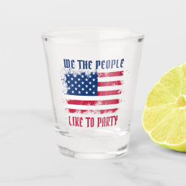 Vaso De Chupito Nosotros, el pueblo, la Bandera de Estados Unidos 