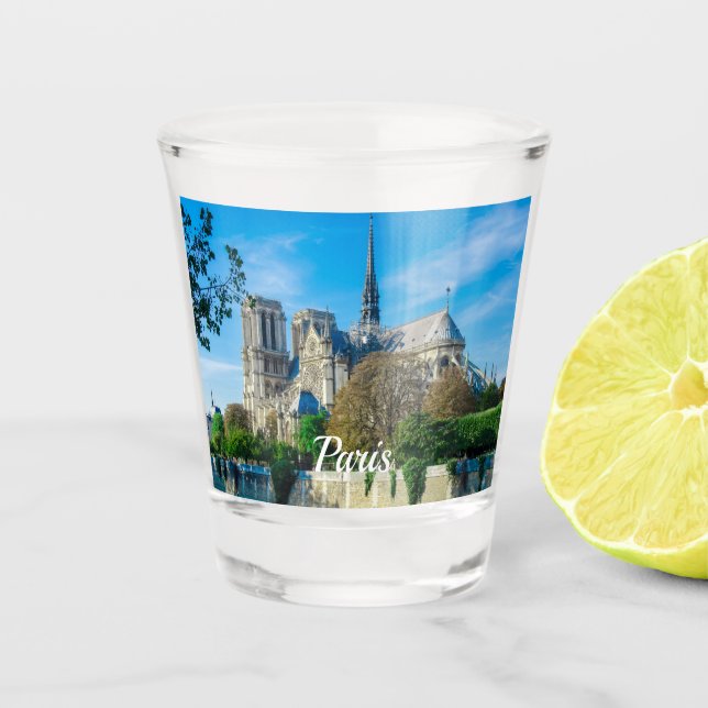 Vaso De Chupito Notre Dame de París en Francia (Anverso)