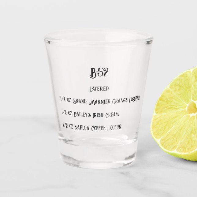 Vaso De Chupito Novedad B52 (Anverso)