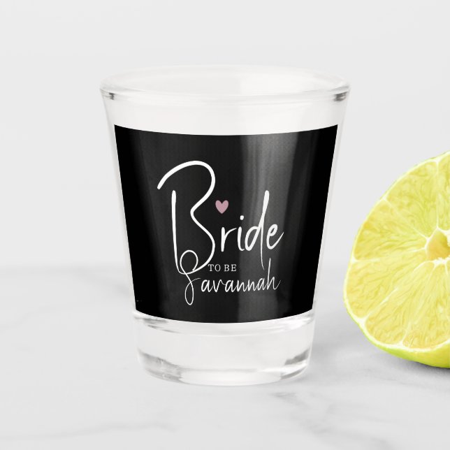 Vaso De Chupito Novia a ser | Nombre personalizado (Anverso)