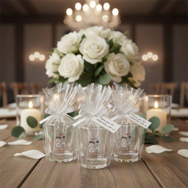 Vaso De Chupito Novia De Gato Y Boda De Groom (Subido por el creador)