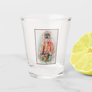 Vaso De Chupito Novia de rojo en una boda china en Shanghai