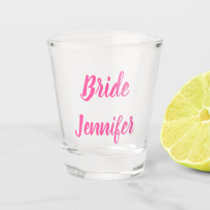 Vaso De Chupito Novia Rosa Elegante Moda Nombre personalizado Rega