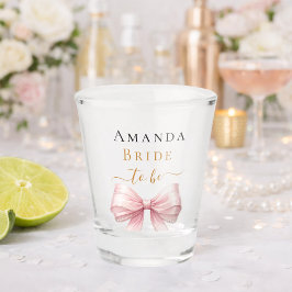 Vaso De Chupito Novia rosa elegante perlas despedida de soltera