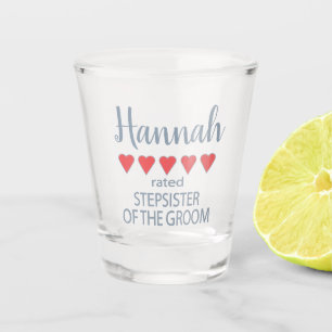 Vaso De Chupito Novia y Cortejo 5 Hermanastra del Novio con 5 Cora