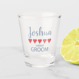 Vaso De Chupito Novia y Cortejo Nupcial 5 Corazones Novio