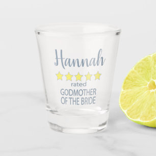 Vaso De Chupito Novia y Cortejo Nupcial 5 Estrellas Madrina de la 