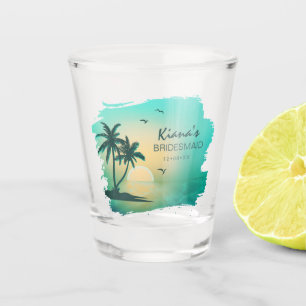 Vaso De Chupito Noviaria de la Isla Tropical/doncella de honor Ver