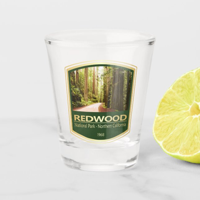 Vaso De Chupito NP de secuoya (PF1) (Anverso)