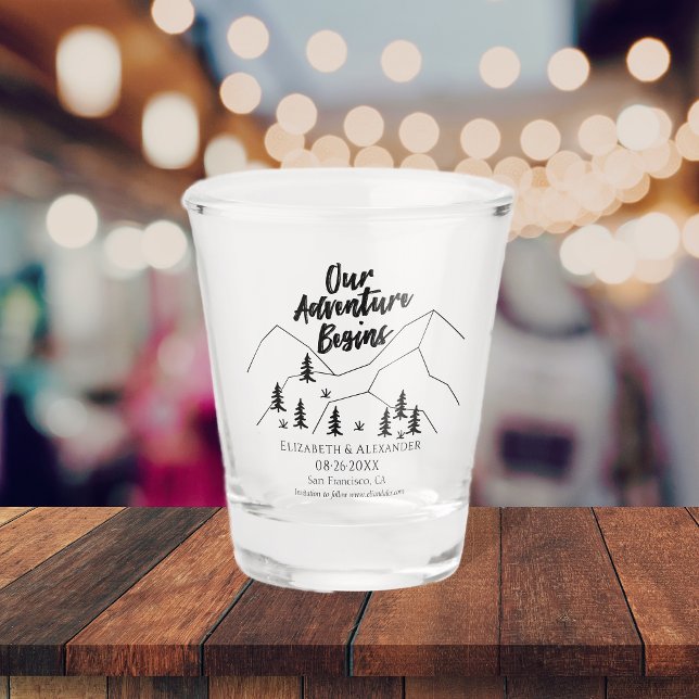 Vaso De Chupito Nuestra aventura comienza la boda forestal para sa (Subido por el creador)