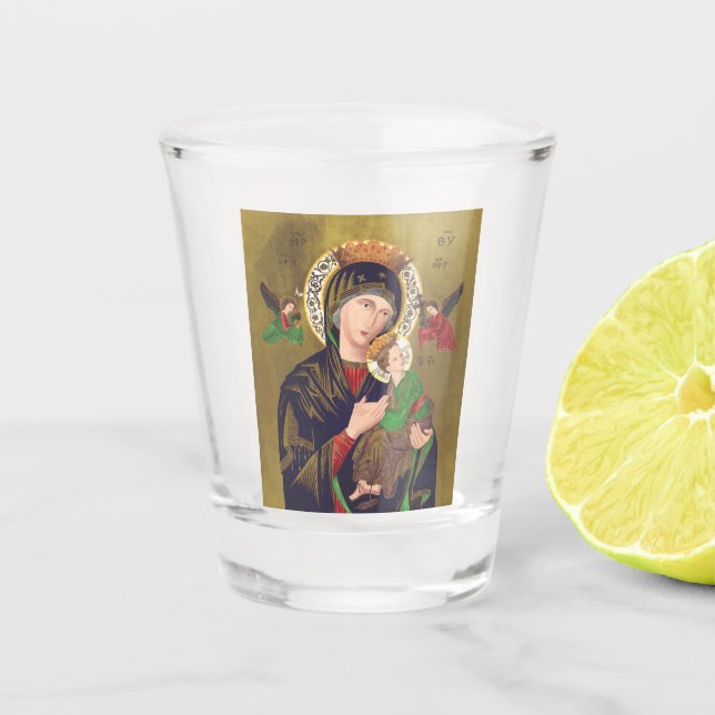 Vaso De Chupito Nuestra Señora de la Perpetua Ayuda (Anverso)