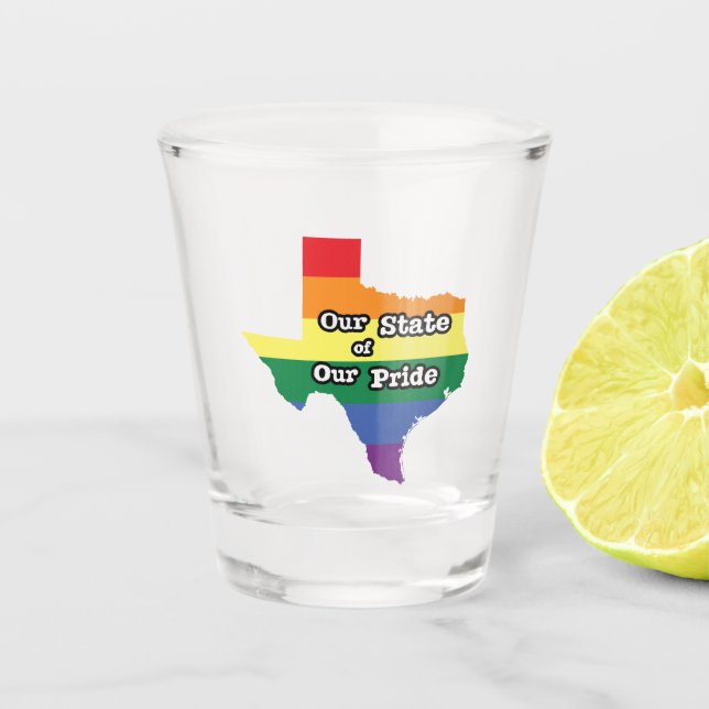 Vaso De Chupito Nuestro estado de orgullo| Texas (Anverso)