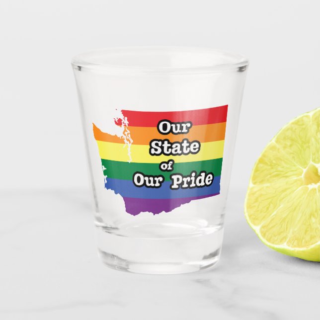 Vaso De Chupito Nuestro estado de orgullo| Washington (Anverso)