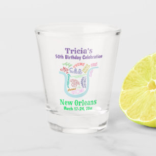 Vaso De Chupito Nueva Orleans Nola Map Fiesta de vacaciones