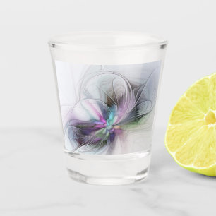 Vaso De Chupito Nueva vida, colorida abstracción de fantasía artís
