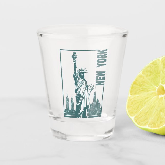 Vaso De Chupito Nueva York-Estatua de la libertad (Anverso)