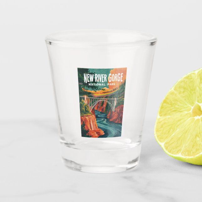 Vaso De Chupito Nuevo diseño acuático del Parque Nacional de la Ga (Anverso)