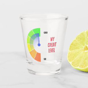 Vaso De Chupito ¡NUEVO! Glass de disparo Mi nivel de crédito - Tam