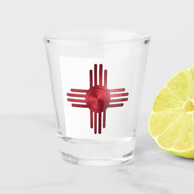 Vaso De Chupito Nuevo México Zia Sol  (Anverso)
