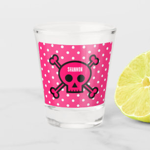 Vaso De Chupito ¡NUEVO! Vidrio de disparo - Huesos de cráneo (añad
