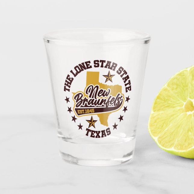 Vaso De Chupito Nuevos Braunfels, Texas (Anverso)