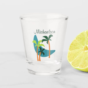 Vaso De Chupito Oasis de Palm Moderno de Mediados del Siglo