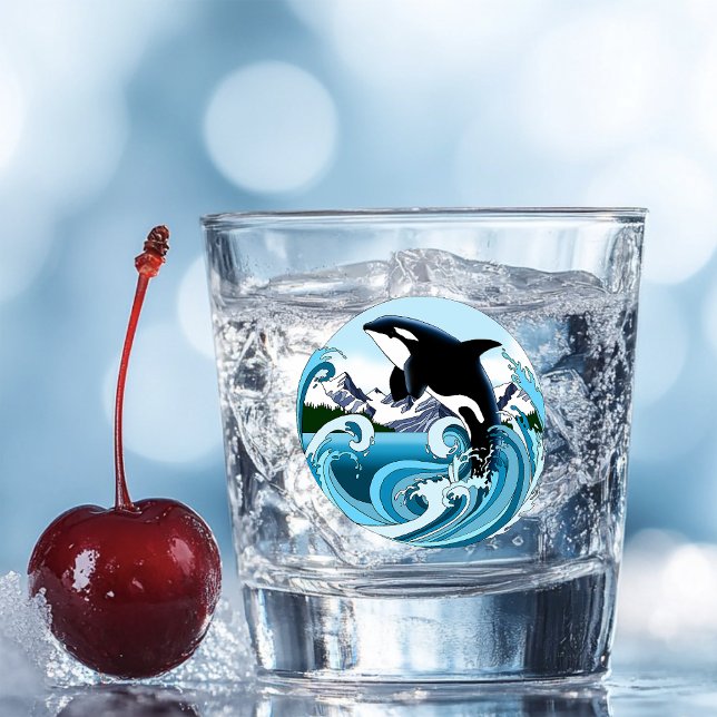 Vaso De Chupito Océano azul de ballena asesina de orca (Subido por el creador)