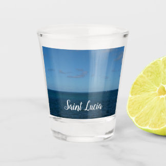 Vaso De Chupito Océano azul del horizonte de Santa Lucía
