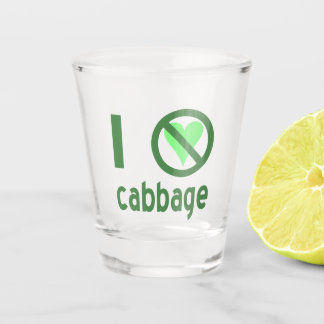 Vaso De Chupito Odio el texto verde de la col