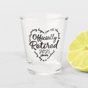Vaso De Chupito Oficialmente Retirado 2025 Corazón para Mujeres Ho