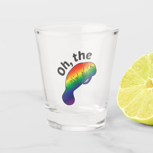 Vaso De Chupito Oh, el Hue Manatee (Anverso)