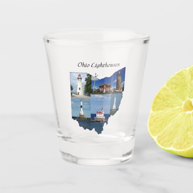 Vaso De Chupito Ohio Lighthouses copos de vidrio (Anverso)